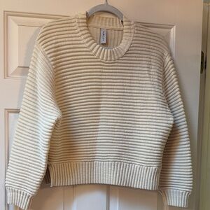 Varley ribbed pullover top with side zippers size M